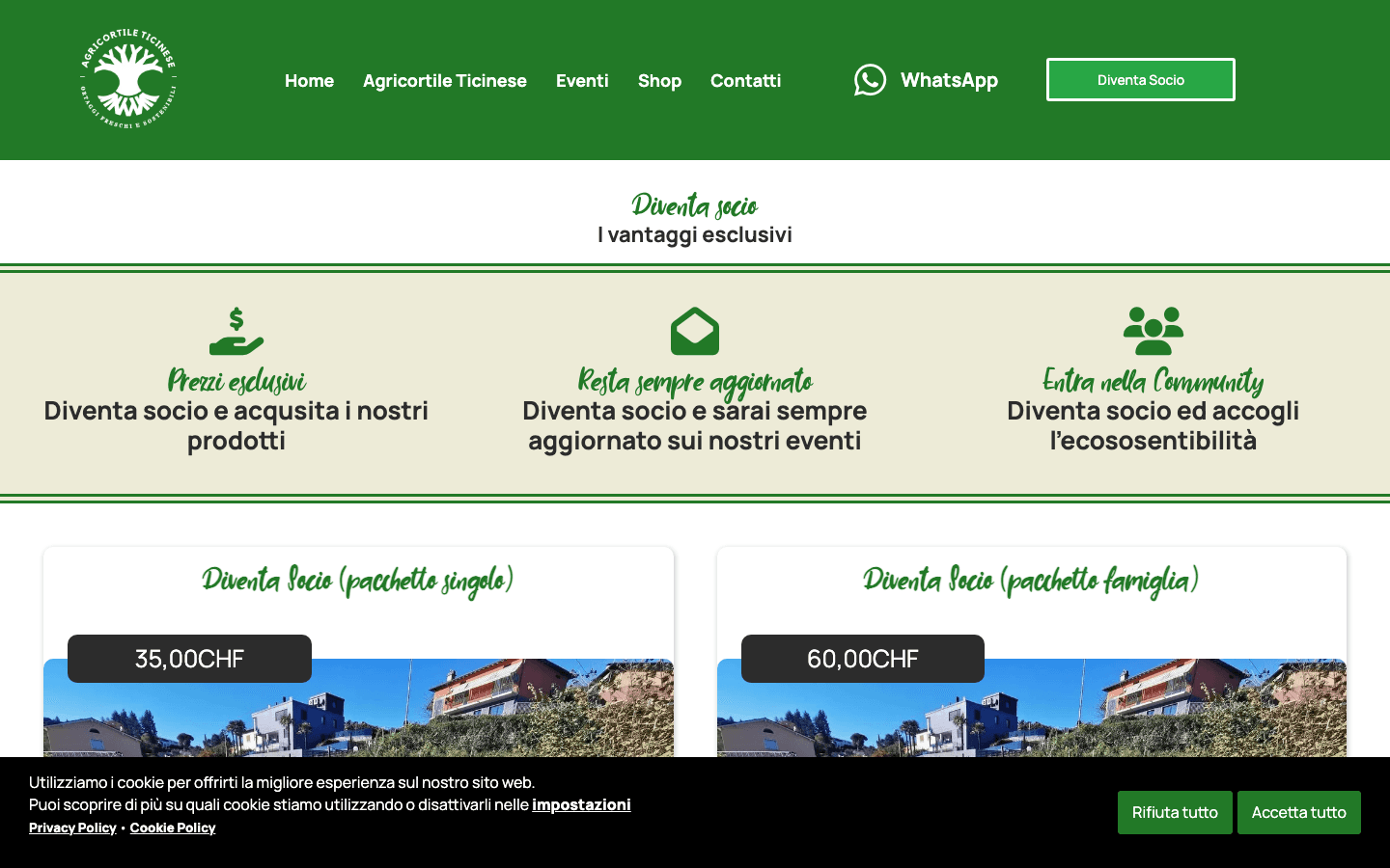 Agricortile Ticinese - diventa socio membership