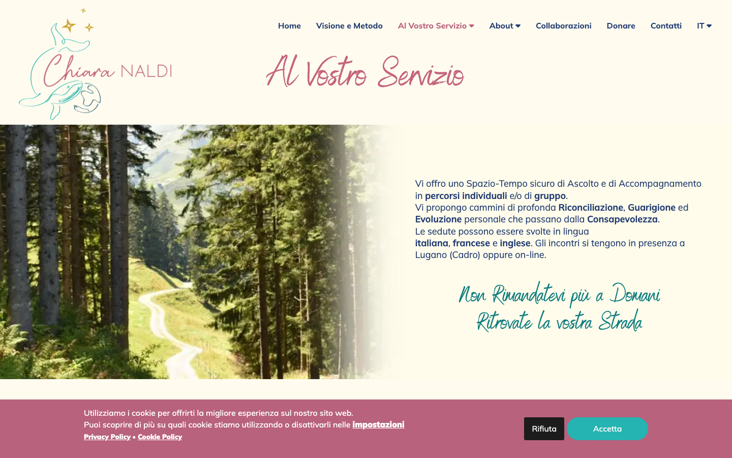 Chiara Naldi servizi - sedute private, corsi, trattamenti energetici