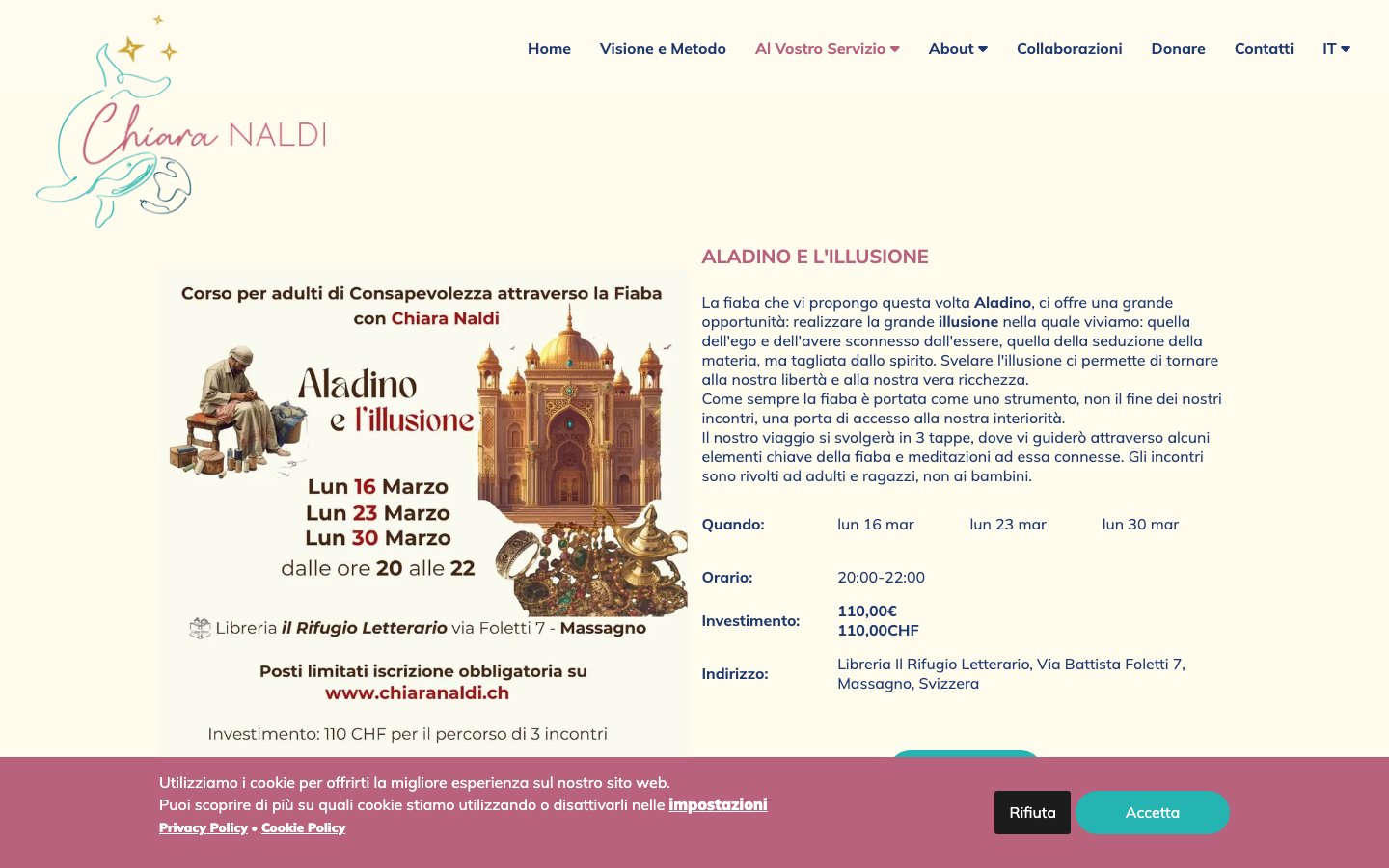 Chiara Naldi corsi di consapevolezza - workshop ispirati alle fiabe
