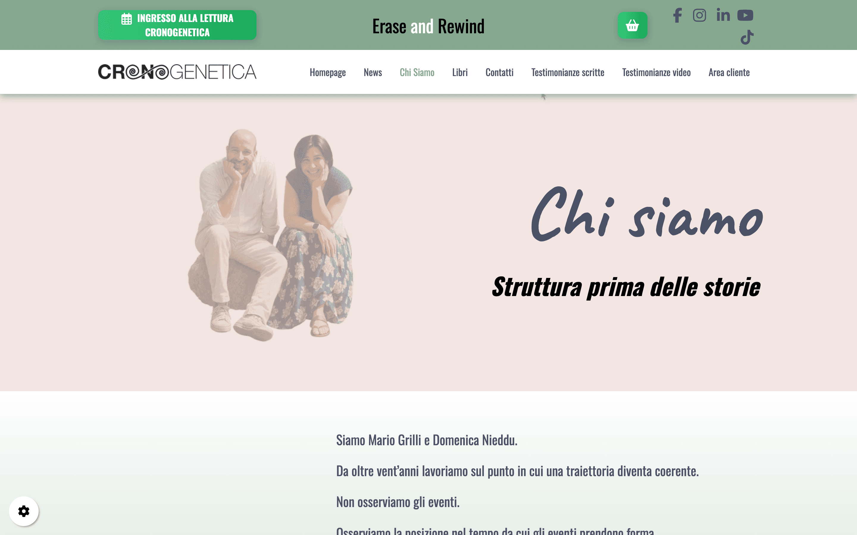 Cronogenetica chi siamo - Mario Grilli Domenica Nieddu creatori