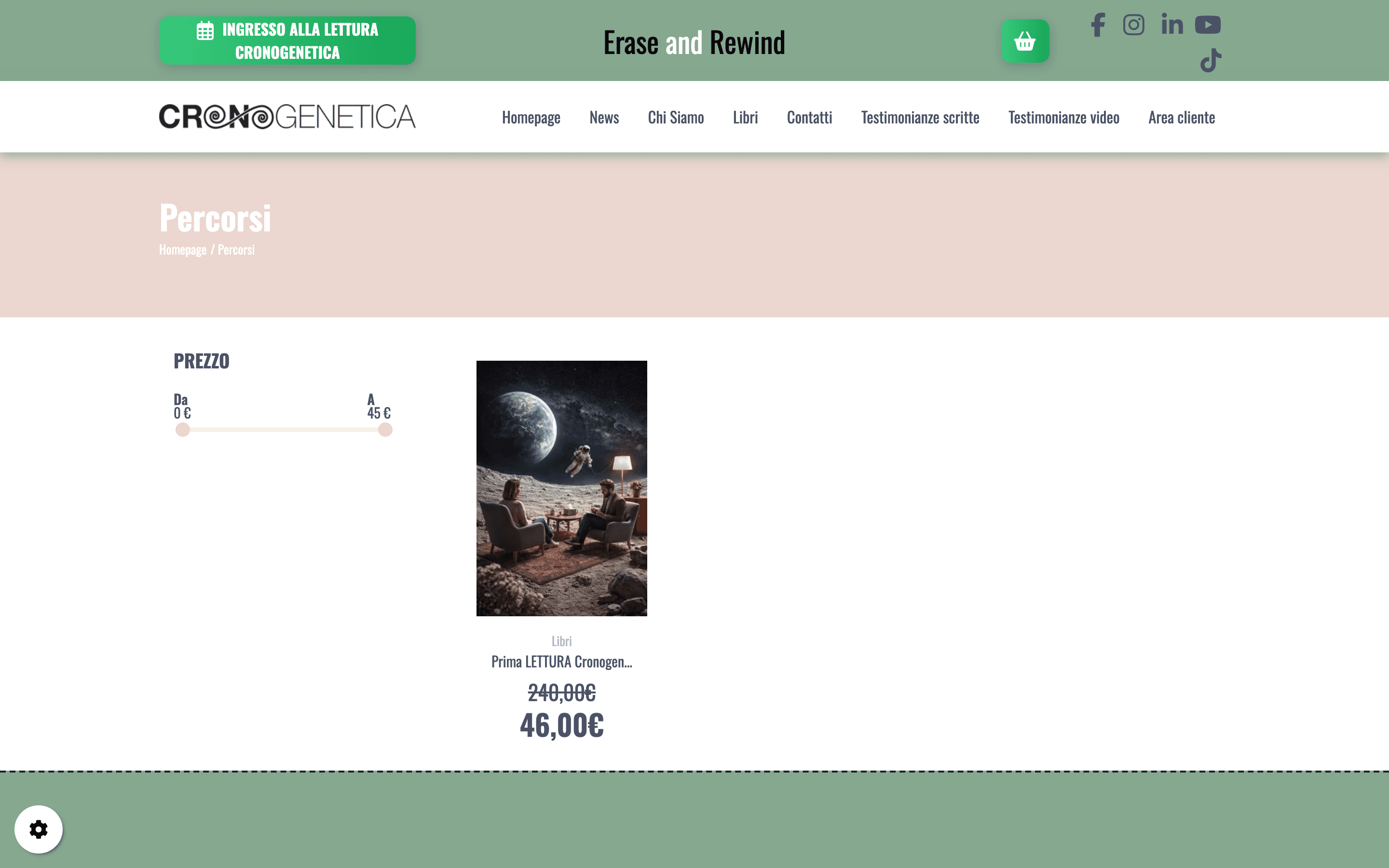 Cronogenetica percorsi - Prima Lettura Cronogenetica e-commerce