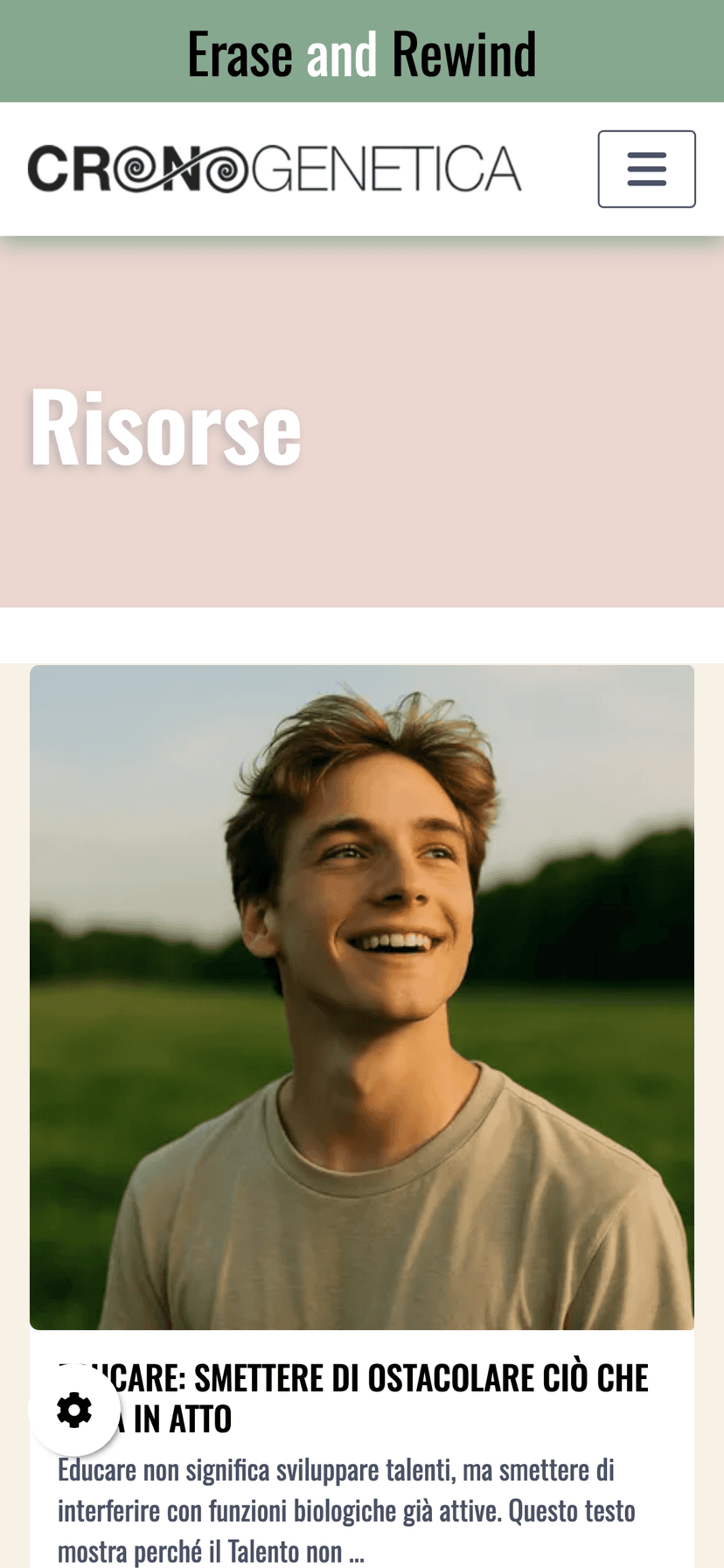 Cronogenetica risorse su mobile