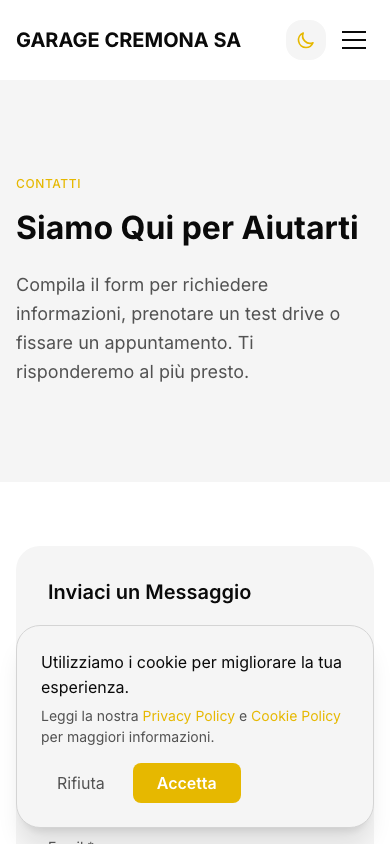 Garage Cremona contatti su mobile