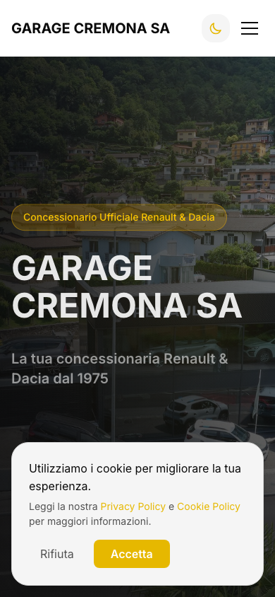 Garage Cremona su mobile - concessionaria auto Ticino