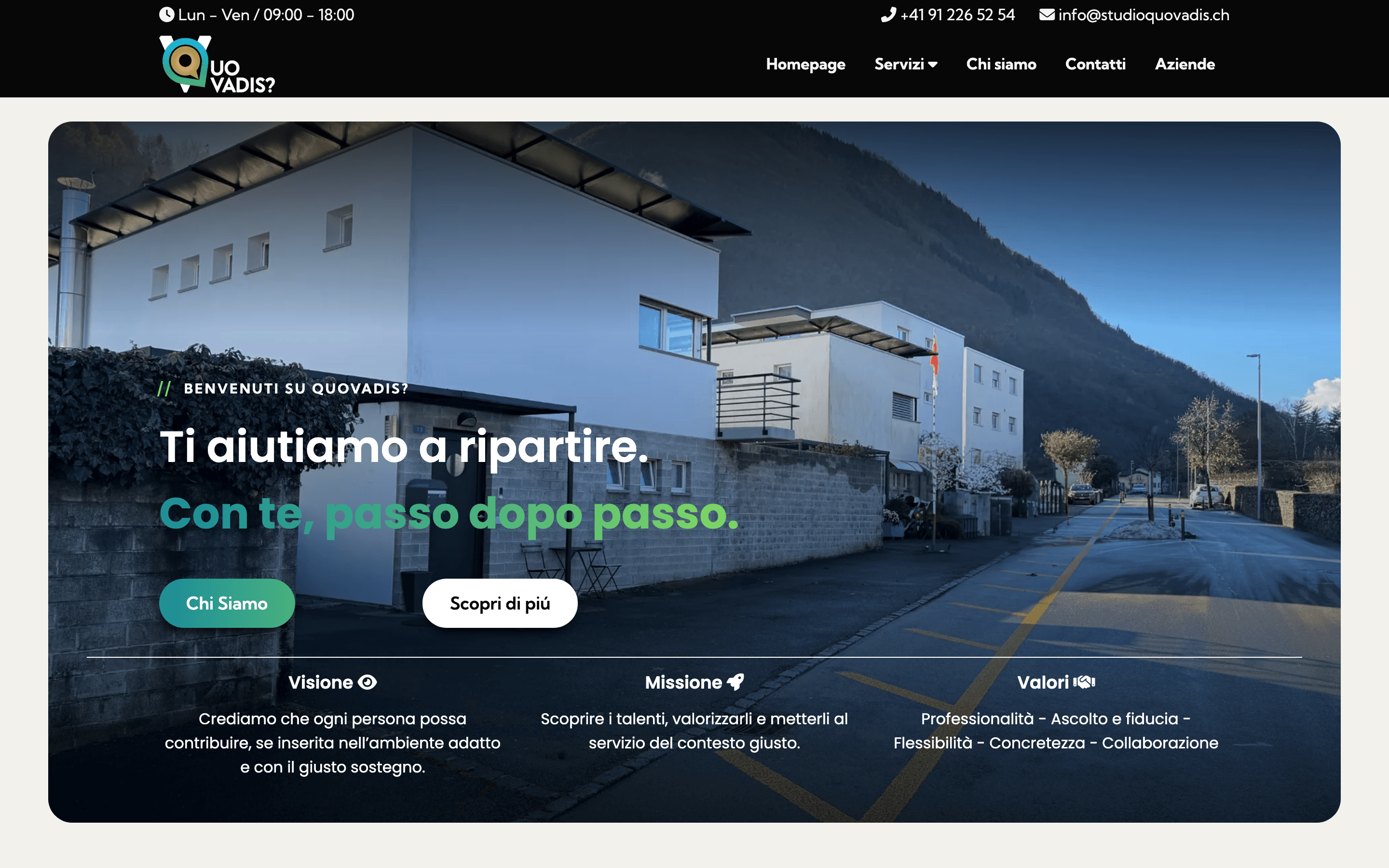 Studio QuoVadis homepage - reinserimento professionale coaching Ticino