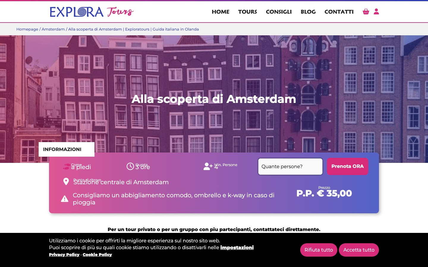 Exploratours tour alla scoperta di Amsterdam a piedi