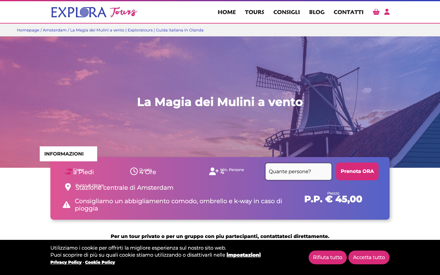 Exploratours tour mulini a vento olandesi