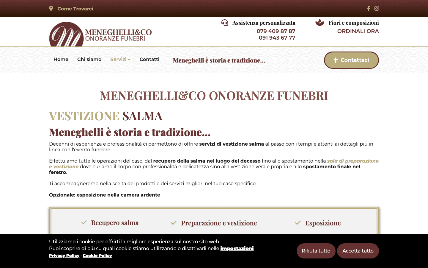 Meneghelli - servizio vestizione salma Lugano