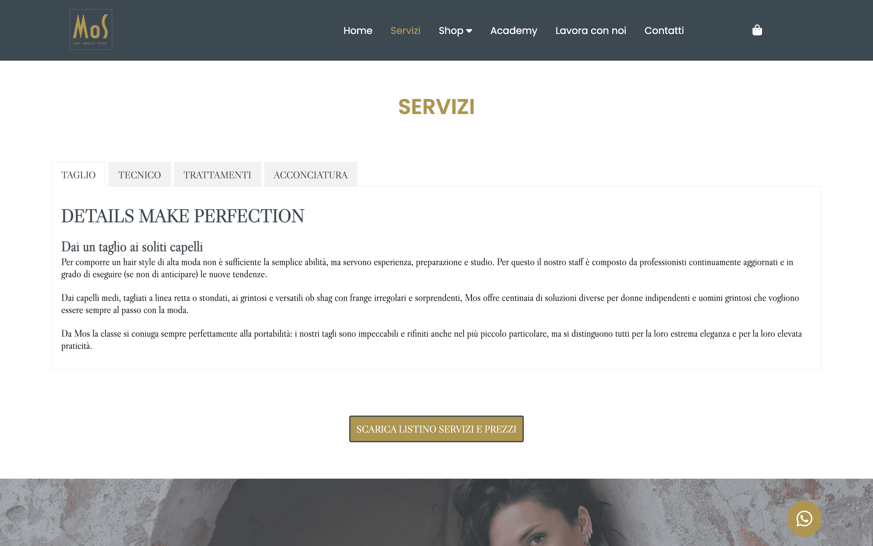 MOS Piacenza servizi - taglio colore trattamenti acconciatura