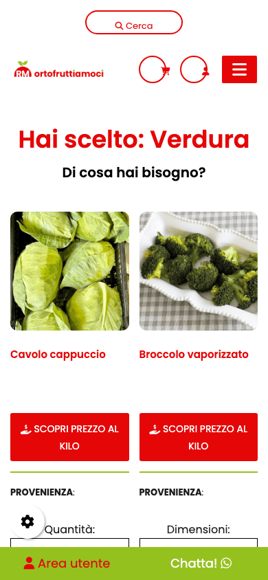 Ortofruttiamoci verdura su mobile
